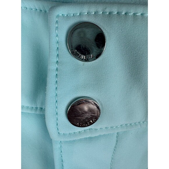 Athleta Womens Softshell Maribel Snow Ski Pants Size 6T Pale Aqua Fleece Backed - Picture 7 of 10